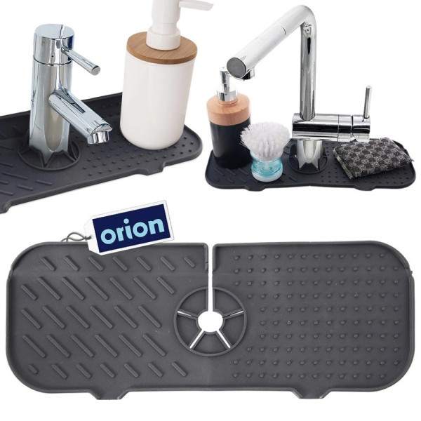 Mata SILIKONOWA kuchenna łazienkowa na zlew pod kran 36x14cm Orion 540118